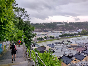 We got a nice view of Salzburg on the final descent.